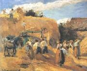 Camille Pissarro Threshing Machine oil